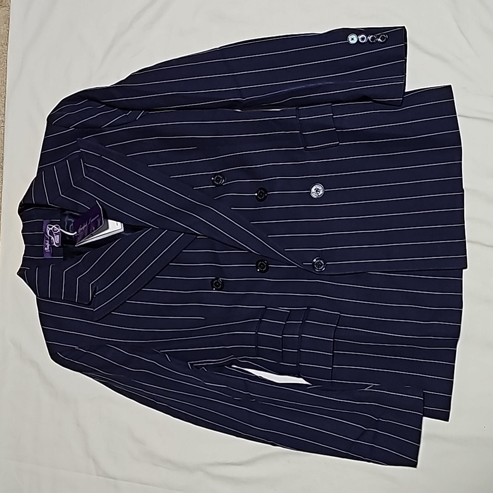 Ralph Lauren Purple Label Womens Pinstripe Blazer